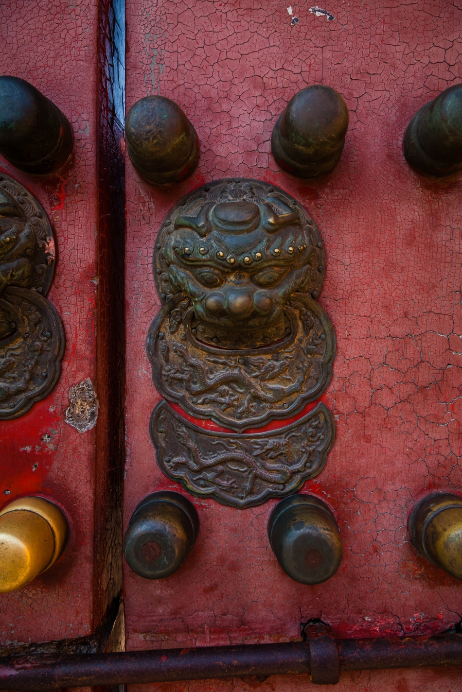 A door handle of one of the thousands of gates inside the forbidden city.